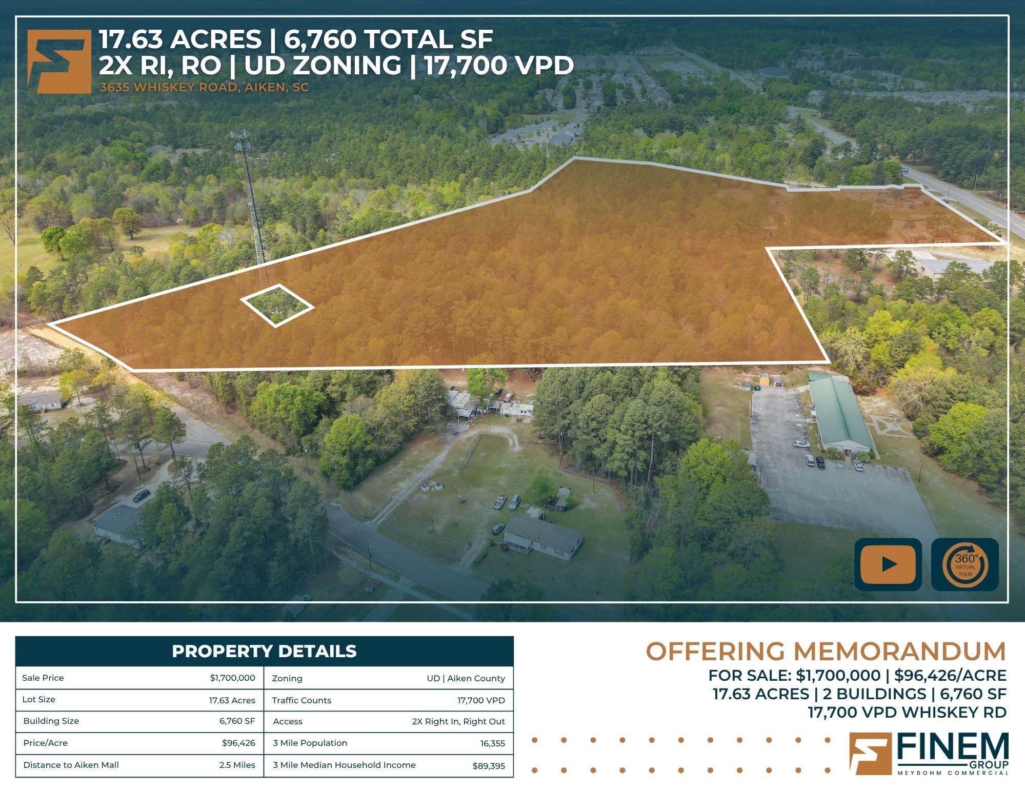 3635 Whiskey Rd, Aiken, SC à vendre Photo de l’immeuble– Image 1 sur 37
