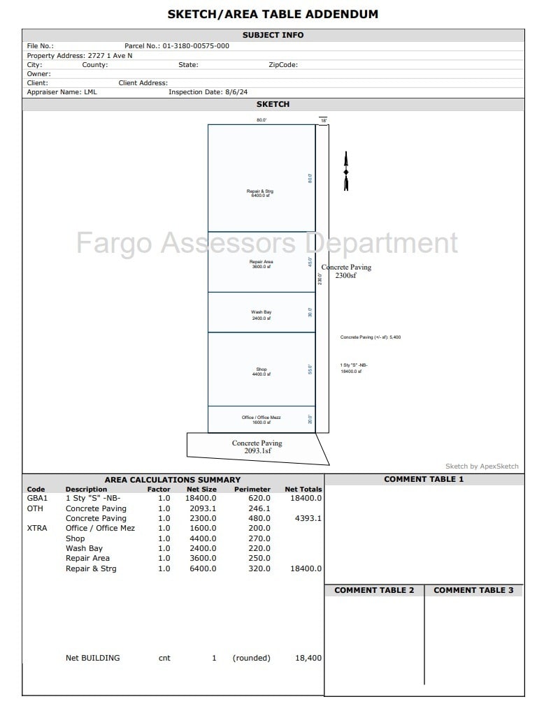 2727 N 1st Ave, Fargo, ND à vendre Plan d’étage– Image 1 sur 1