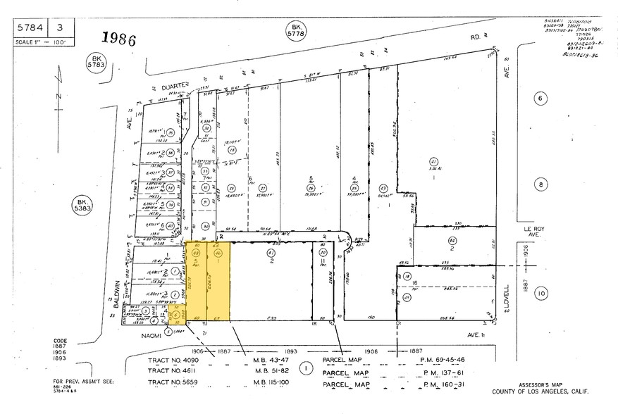 665 W Naomi Ave, Arcadia, CA à louer - Plan cadastral – Image 2 sur 8