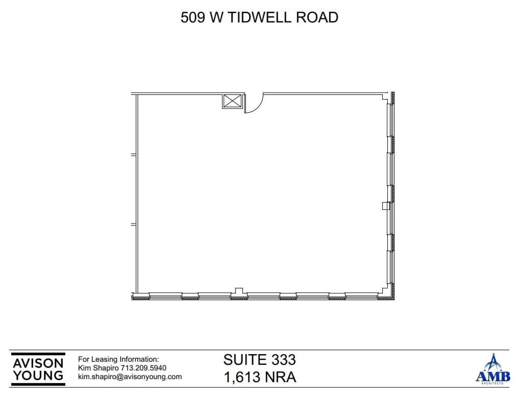 509 W Tidwell Rd, Houston, TX à louer Plan d’étage– Image 1 sur 2