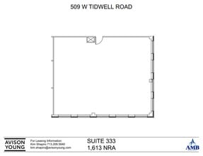 509 W Tidwell Rd, Houston, TX à louer Plan d’étage– Image 1 sur 2
