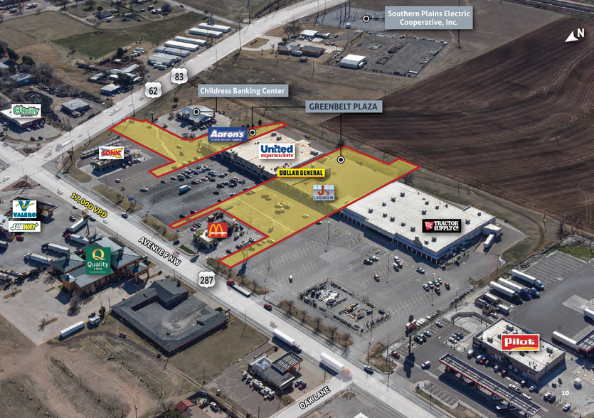 2209 Avenue F NW, Childress, TX à louer - Aérien – Image 2 sur 17