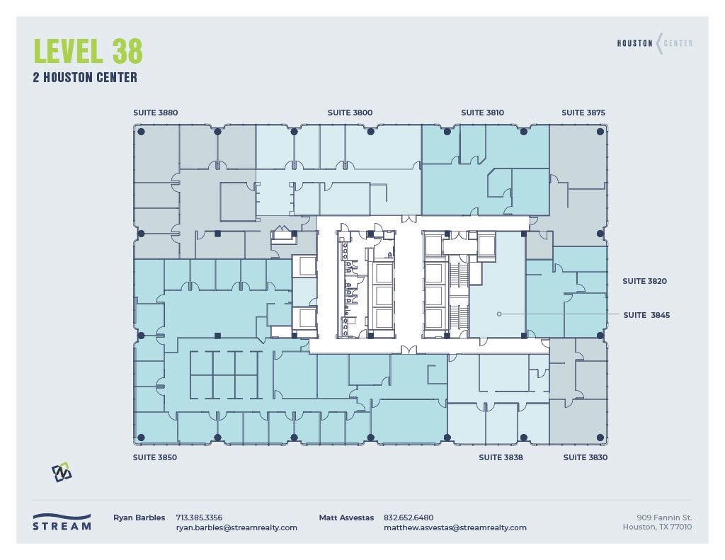 909 Fannin St, Houston, TX à louer Plan d’étage– Image 1 sur 1