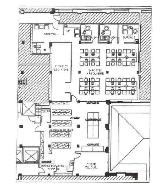 1555 St Peel, Montréal, QC à louer Plan d’étage– Image 1 sur 1