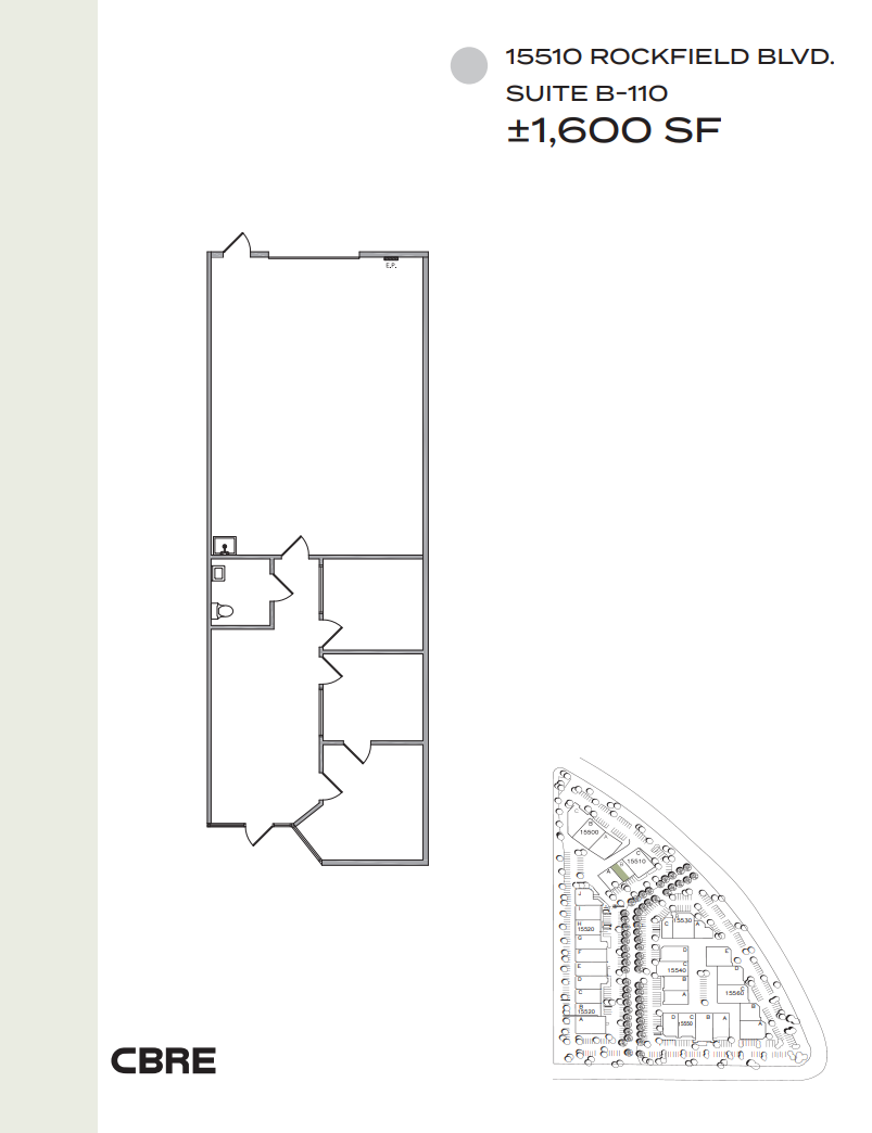 15550 Rockfield Blvd, Irvine, CA à louer Plan d’étage– Image 1 sur 1