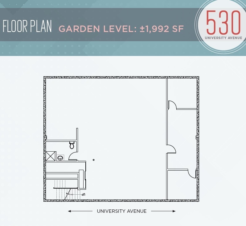 530 University Ave, Palo Alto, CA à louer Plan d’étage– Image 1 sur 1