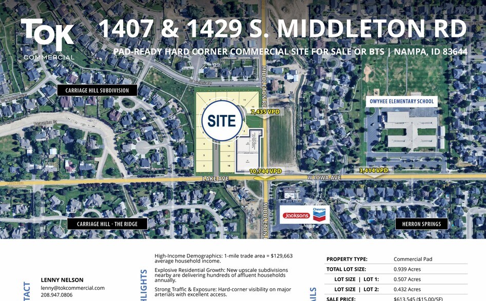 Iowa Ave, Nampa, ID à vendre - Plan de site – Image 3 sur 3