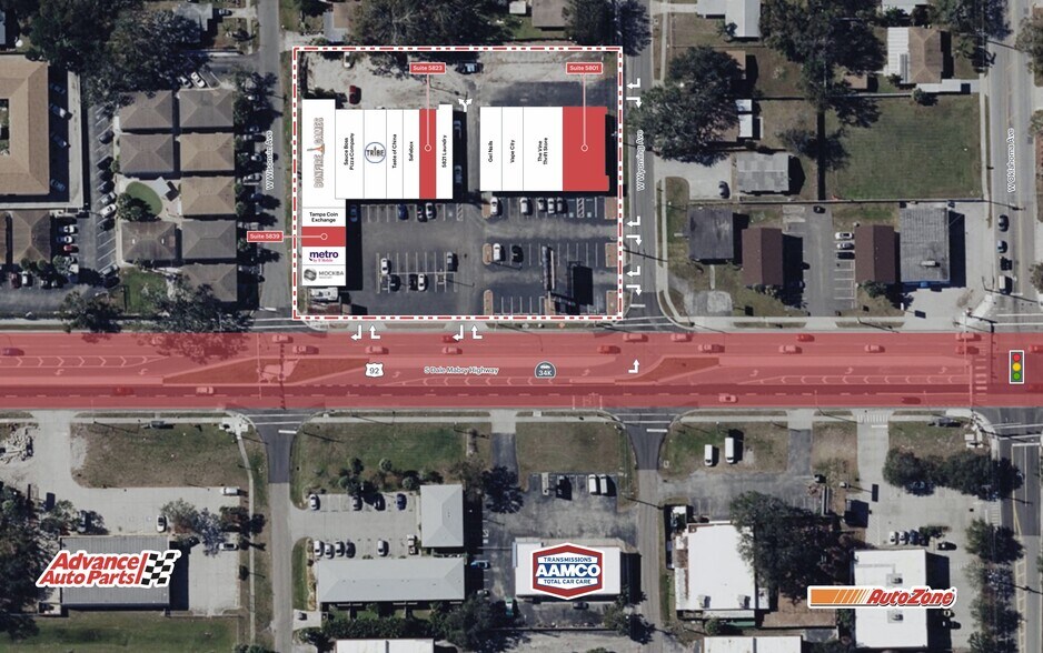 5801-5811 S Dale Mabry Hwy, Tampa, FL à louer - Plan de site – Image 2 sur 2