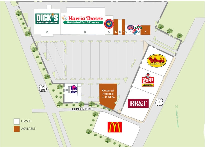 1804 Center Park Shopping Ctr, Aberdeen, NC à louer - Plan de site – Image 3 sur 18