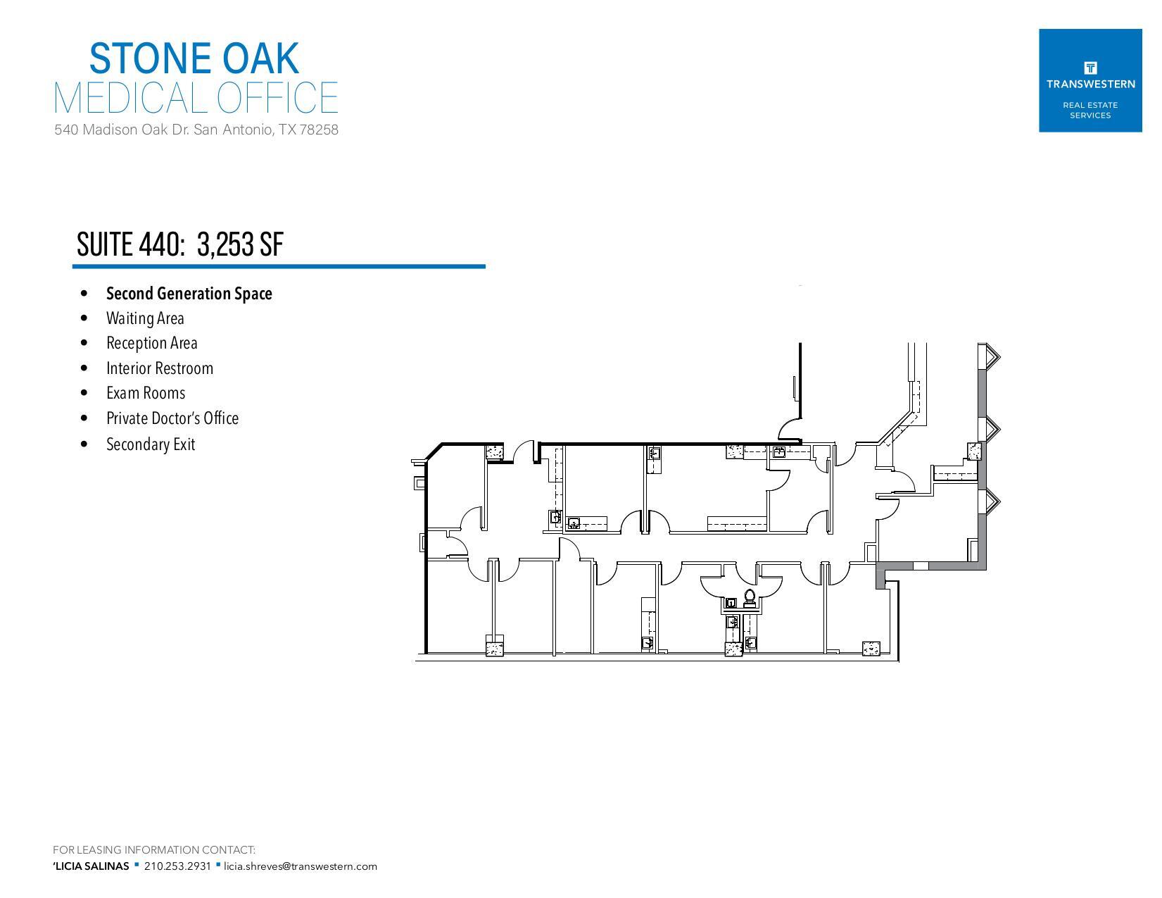 540 Madison Oak Dr, San Antonio, TX à louer Plan d’étage– Image 1 sur 1
