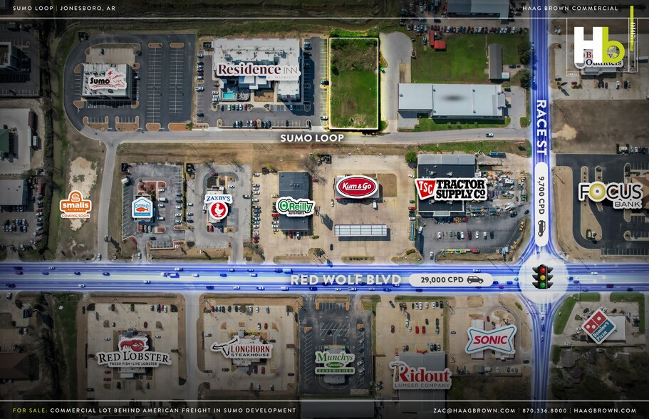 1 AC Sumo Loop, Jonesboro, AR à vendre - Aérien – Image 3 sur 3