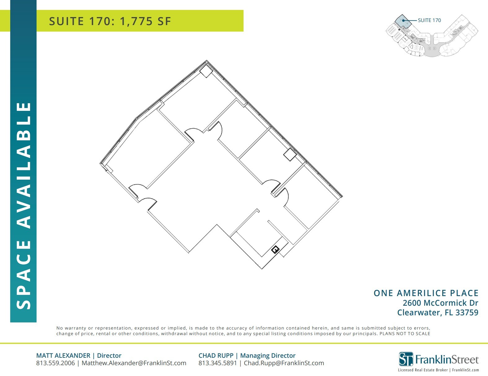 2600 McCormick Dr, Clearwater, FL à louer Plan d’étage– Image 1 sur 1