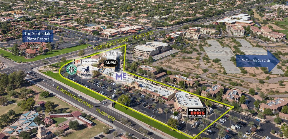 7001 N Scottsdale Rd, Scottsdale, AZ à louer - Aérien – Image 2 sur 12