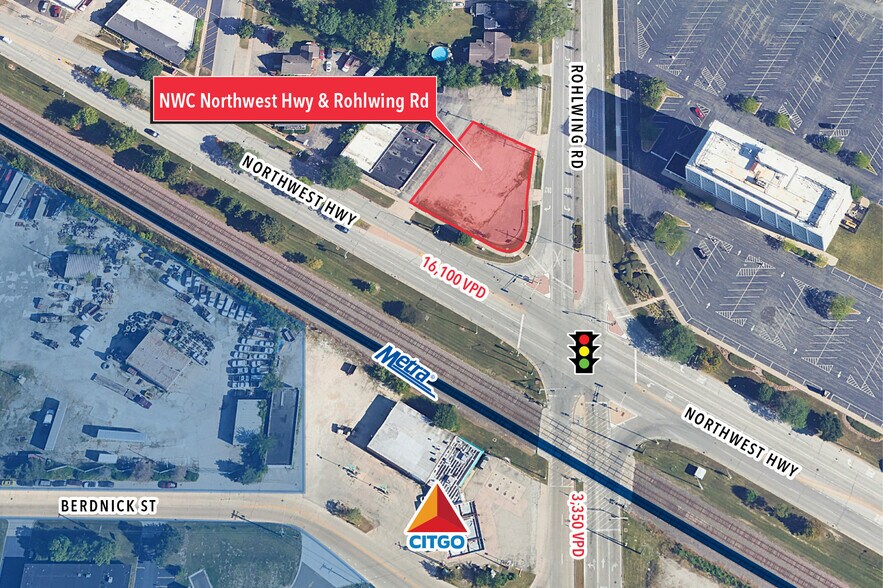 756 E Northwest Hwy, Palatine, IL à vendre - Aérien – Image 1 sur 2