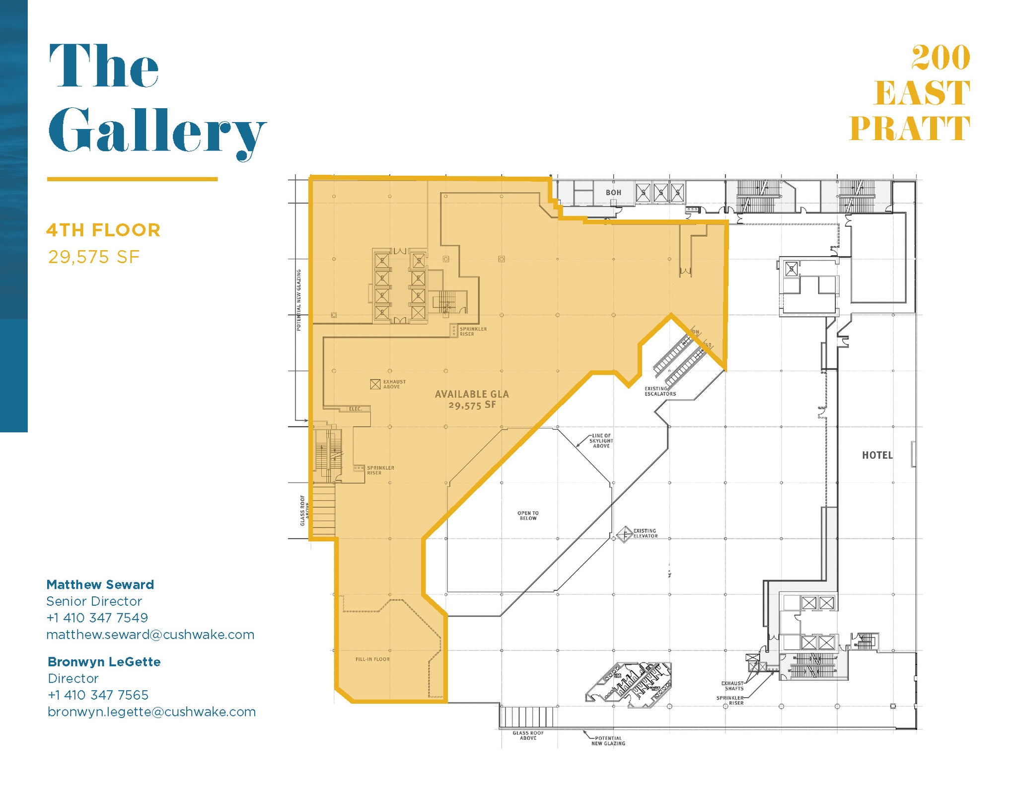 200 E Pratt St, Baltimore, MD à louer Plan d’étage– Image 1 sur 1