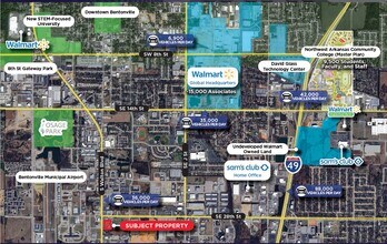 2905 SE Walton Blvd, Bentonville, AR - Vue aérienne vue de carte