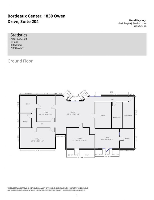 1740 Owen Dr, Fayetteville, NC à louer Plan d’étage– Image 1 sur 1