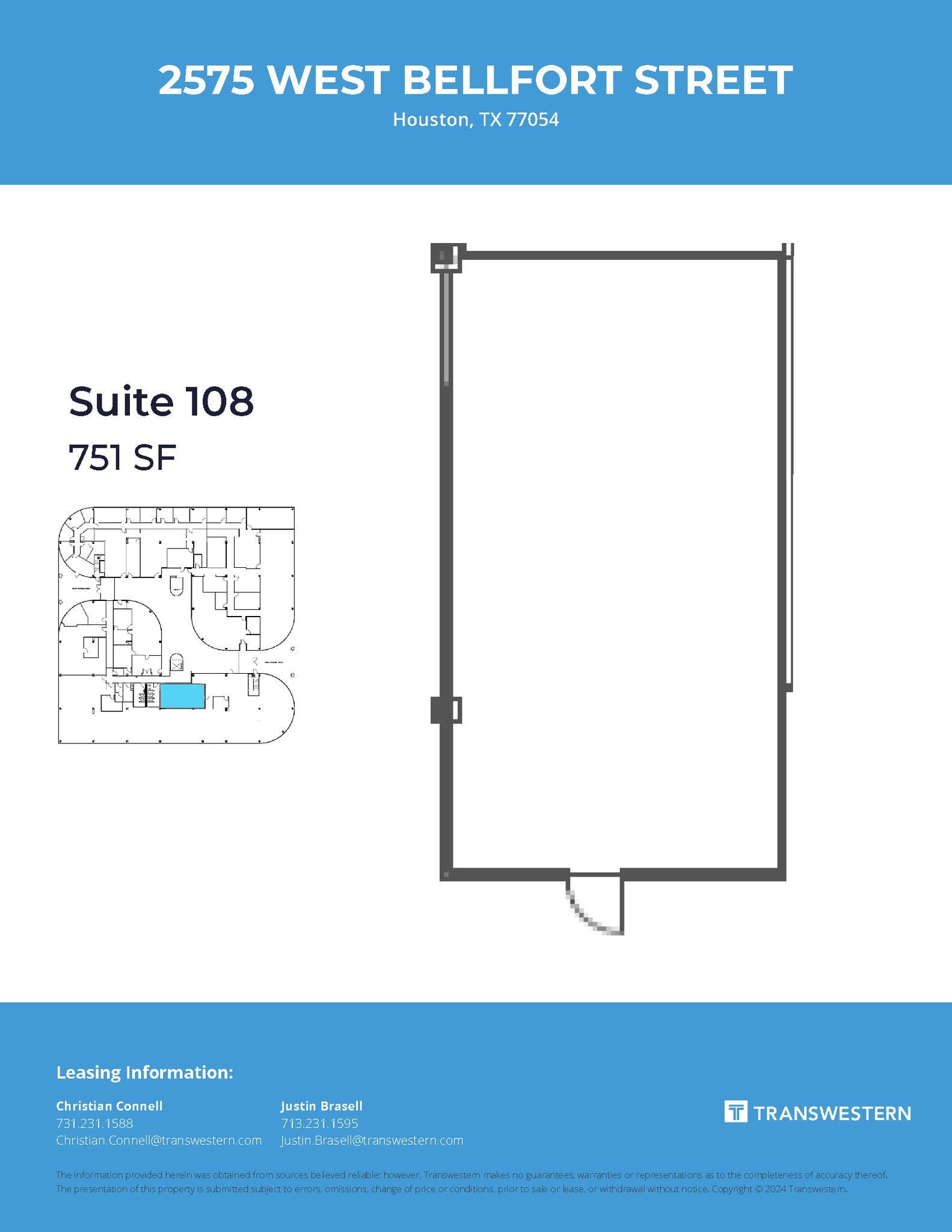 2575 W Bellfort St, Houston, TX à louer Plan d’étage– Image 1 sur 1