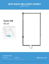 2575 W Bellfort St, Houston, TX à louer Plan d’étage– Image 1 sur 1