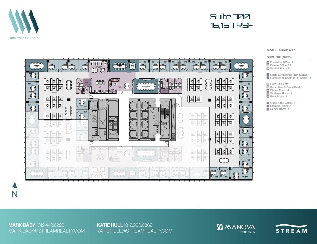 550 W Adams St, Chicago, IL à louer Plan d’étage– Image 1 sur 1