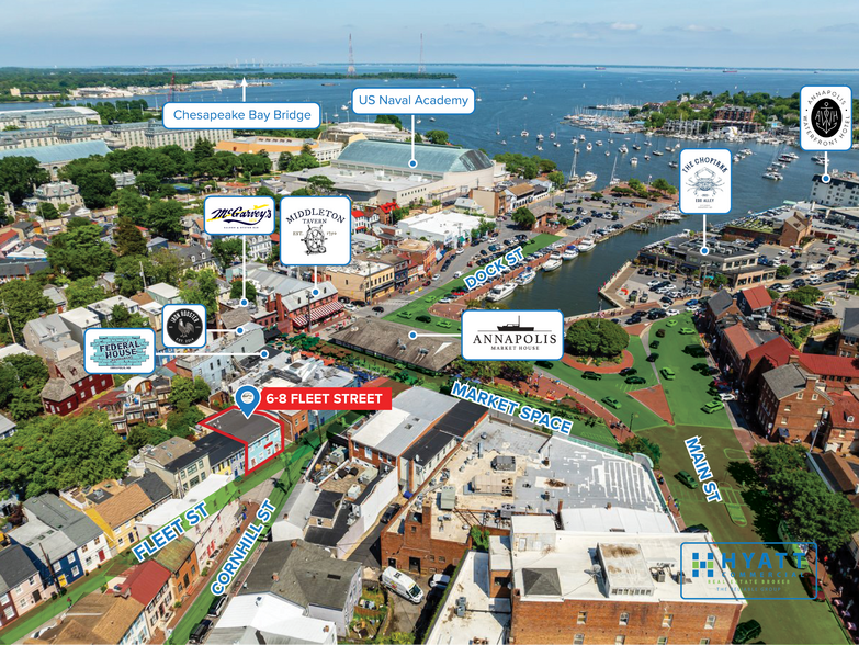 6 Fleet St, Annapolis, MD à vendre - Aérien – Image 2 sur 14