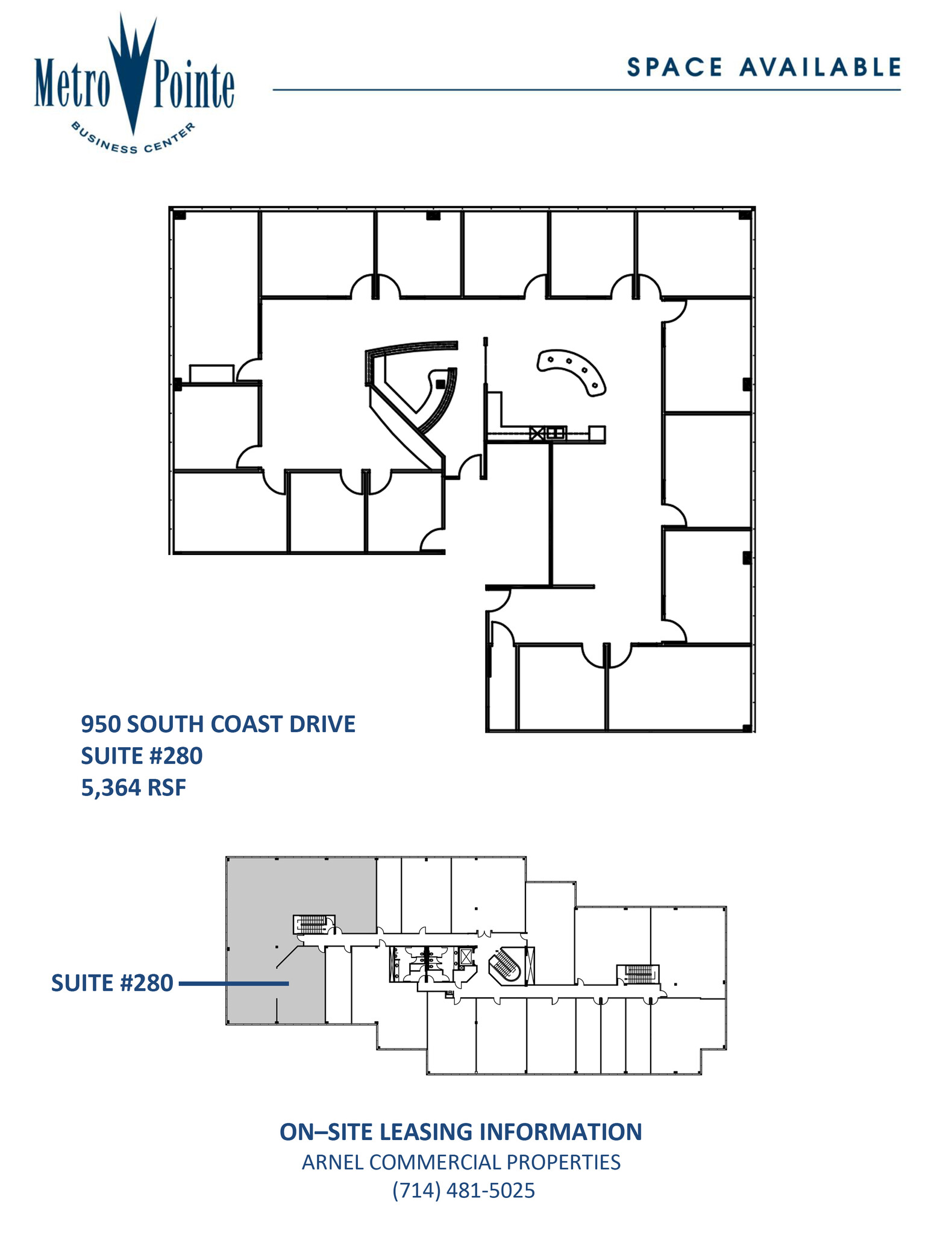 950 S Coast Dr, Costa Mesa, CA à louer Plan d’étage– Image 1 sur 1