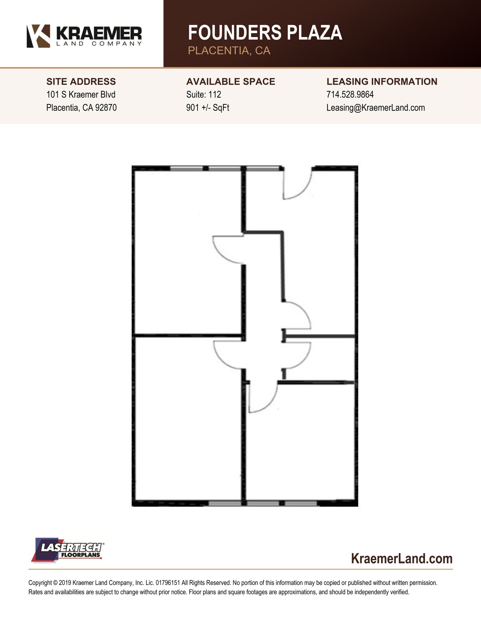 151 N Kraemer Blvd, Placentia, CA à louer Plan de site– Image 1 sur 1