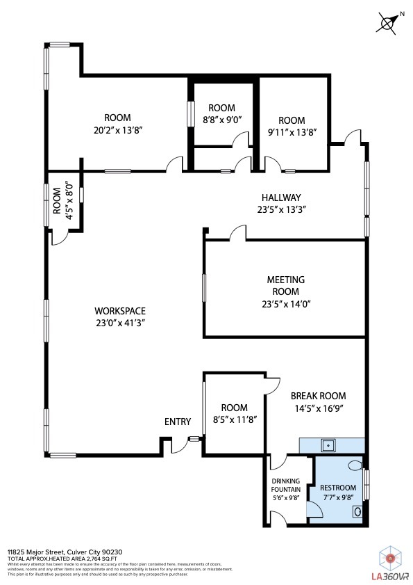 11825 Major St, Culver City, CA à louer Plan d’étage– Image 1 sur 1