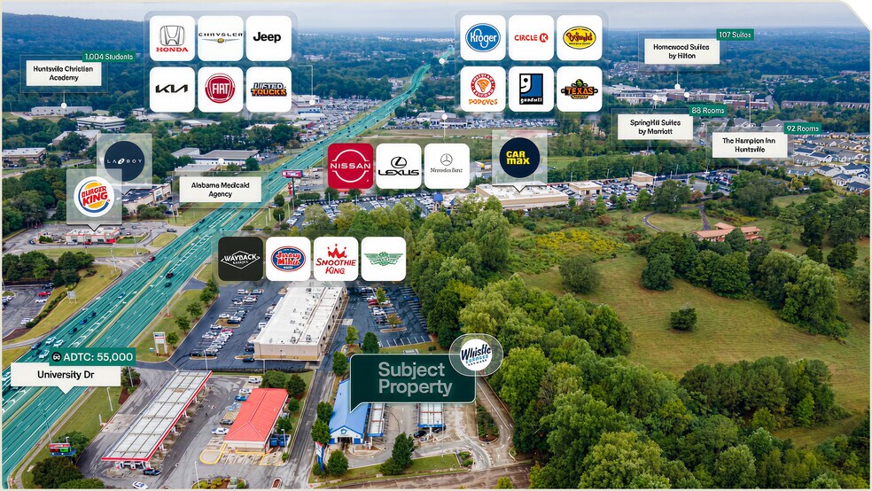 1419 Waddell Dr, Huntsville, AL à vendre - Aérien – Image 3 sur 3