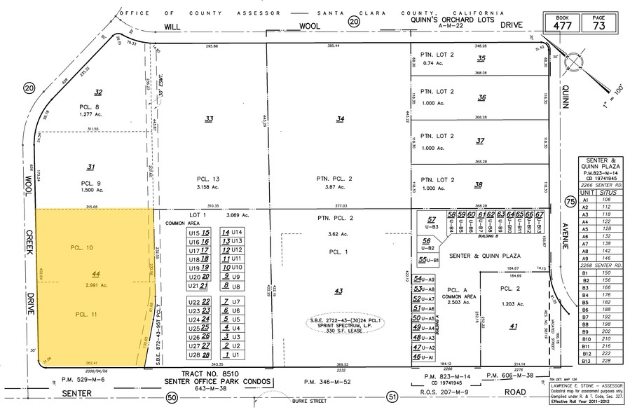 2000-2036 Senter Rd, San Jose, CA à louer - Plan cadastral – Image 2 sur 9