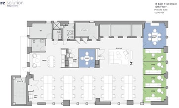 18 E 41st St, New York, NY à louer Plan d’étage– Image 1 sur 2