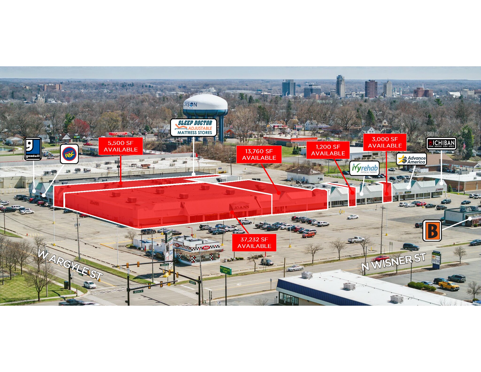 915-1099 N Wisner St, Jackson, MI à louer Photo principale– Image 1 sur 11