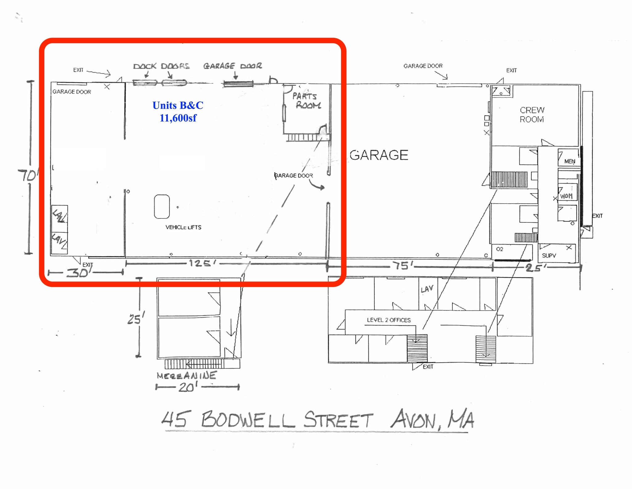 45 Bodwell St, Avon, MA à louer Plan de site– Image 1 sur 1
