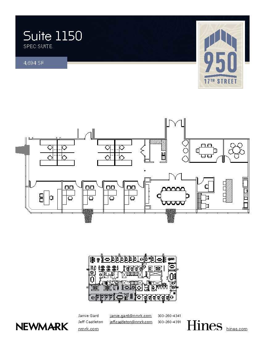 950 17th St, Denver, CO à louer Plan d’étage– Image 1 sur 1