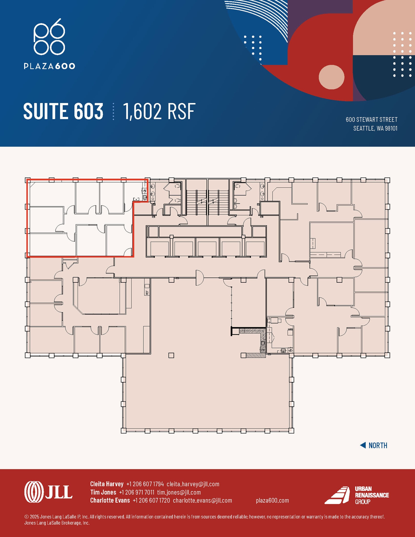 600 Stewart St, Seattle, WA à louer Plan d’étage– Image 1 sur 1