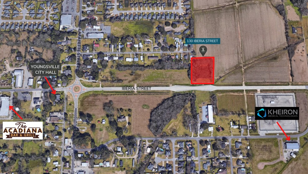 130 Iberia St, Youngsville, LA à vendre - Aérien – Image 2 sur 9