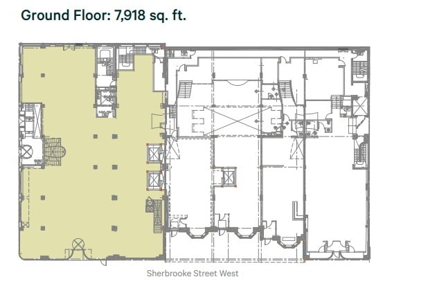 1300-1312 Rue Sherbrooke W, Montréal, QC à louer Plan d’étage– Image 1 sur 3