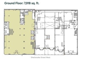 1300-1312 Rue Sherbrooke W, Montréal, QC à louer Plan d’étage– Image 1 sur 3