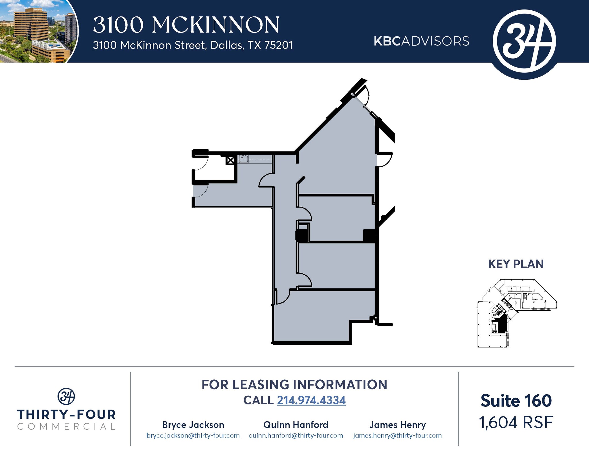 3100 McKinnon St, Dallas, TX à louer Plan d’étage– Image 1 sur 1