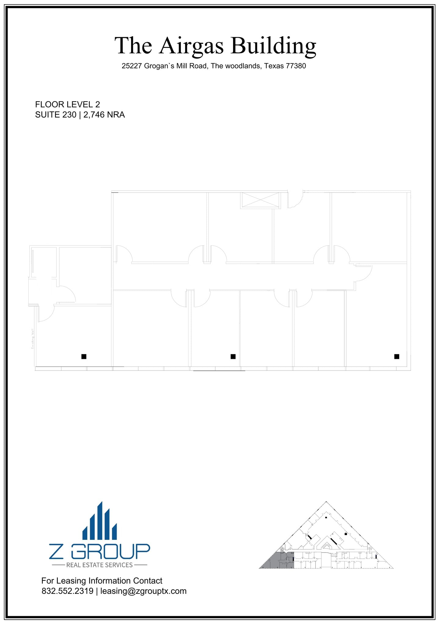 25227 Grogans Mill Rd, The Woodlands, TX à louer Plan de site– Image 1 sur 1