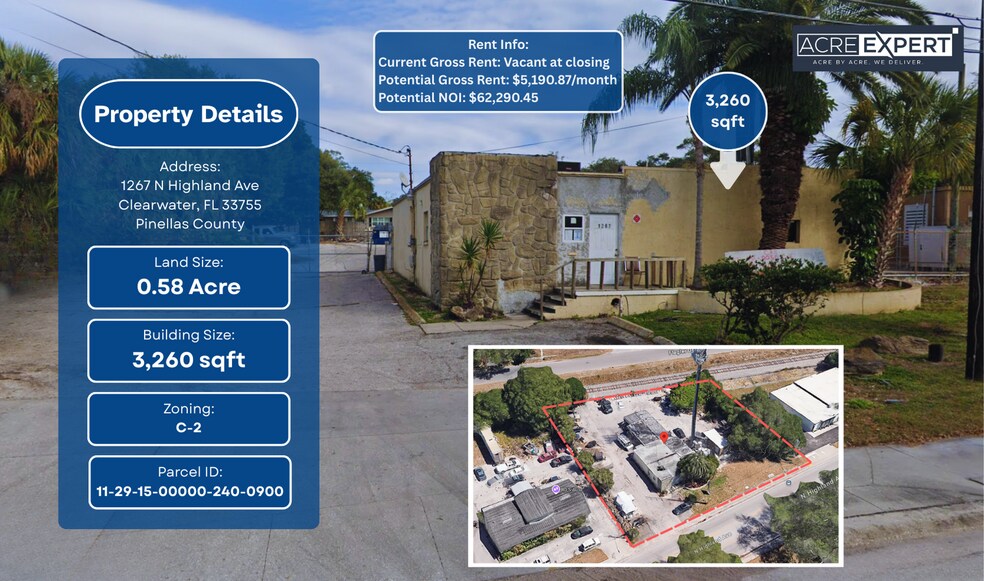 1267 N Highland Ave, Clearwater, FL à vendre - Photo principale – Image 1 sur 1