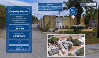 Plus de détails pour 1267 N Highland Ave, Clearwater, FL - Local d’activités à vendre