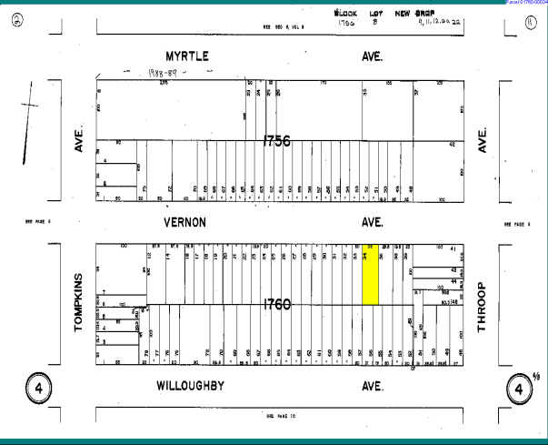 194 Vernon Ave, Brooklyn, NY à vendre - Plan cadastral – Image 2 sur 2