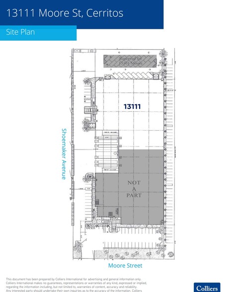 13101-13111 Moore St, Cerritos, CA à louer - Plan de site – Image 1 sur 9