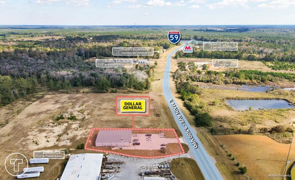 839 E Main Ave, Lumberton, MS à vendre - Aérien – Image 3 sur 5