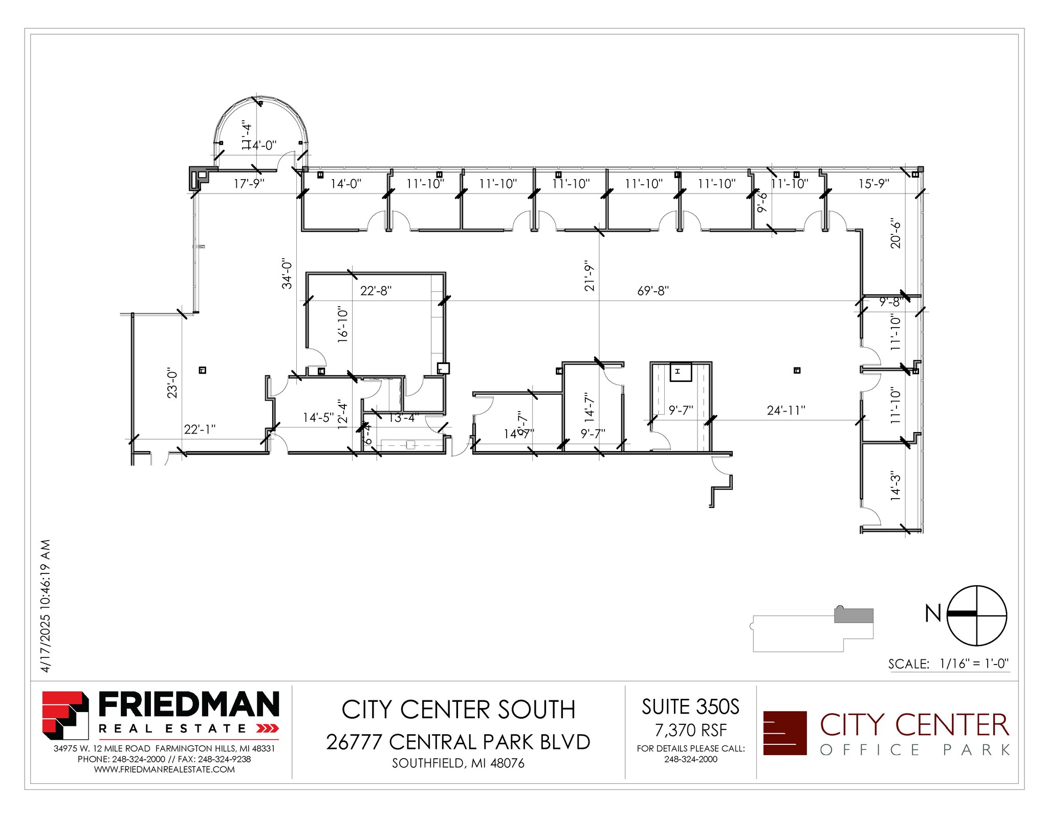 26777-26999 Central Park Blvd, Southfield, MI à louer Plan d’étage– Image 1 sur 3