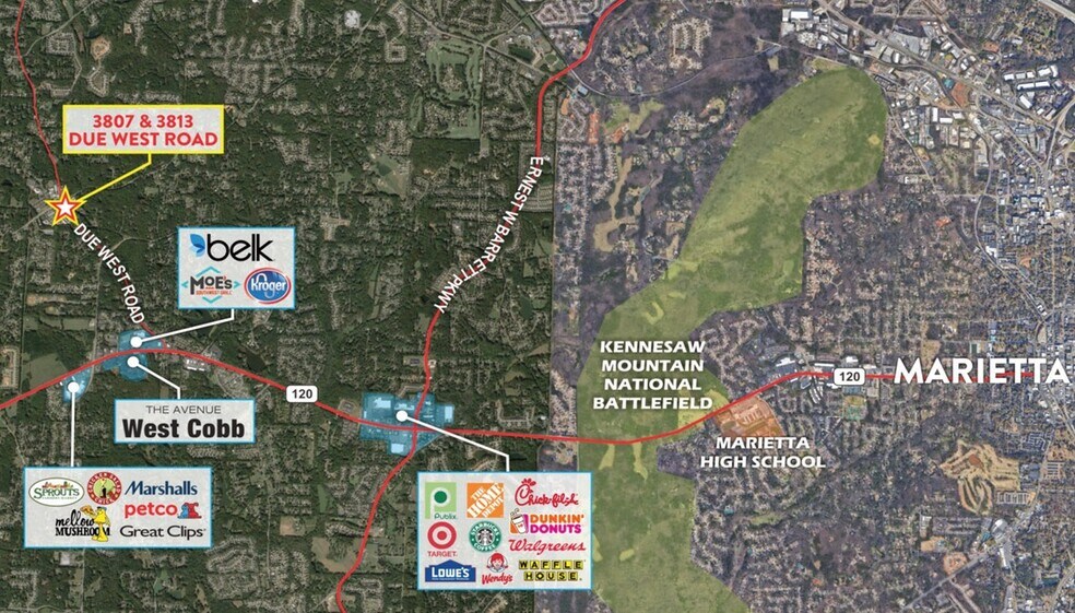 3813 Due West Rd NW, Marietta, GA à vendre - Photo de l’immeuble – Image 2 sur 6