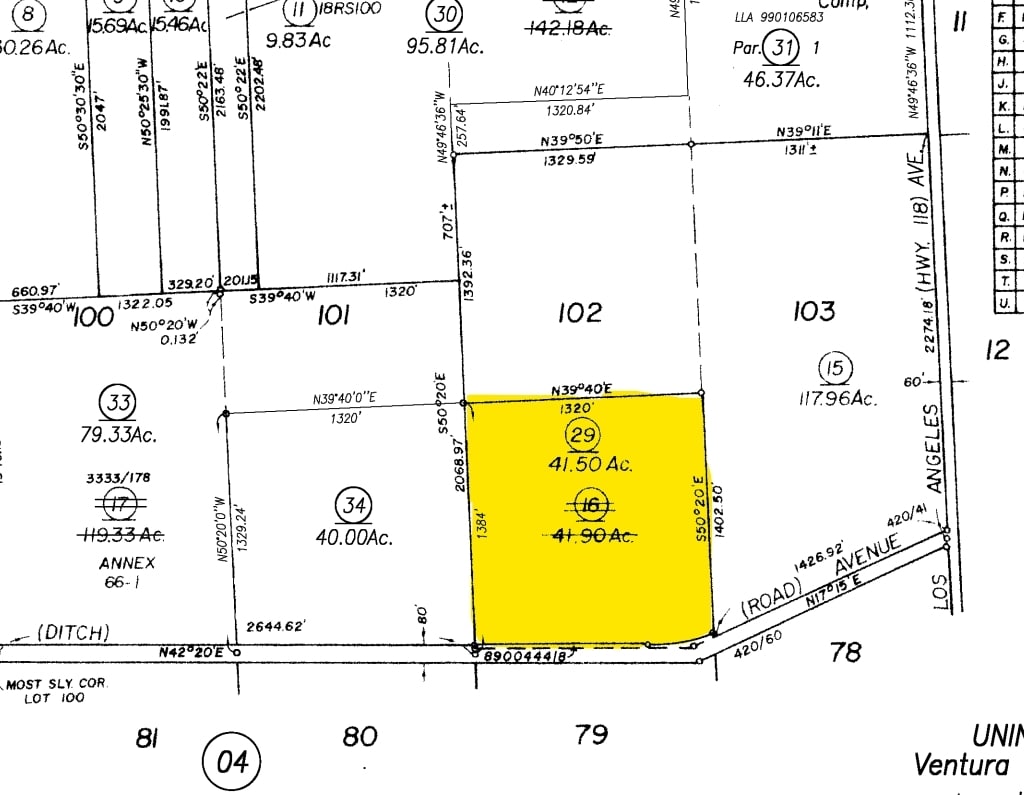 6135 N Rose Ave, Oxnard, CA à vendre Plan cadastral– Image 1 sur 2