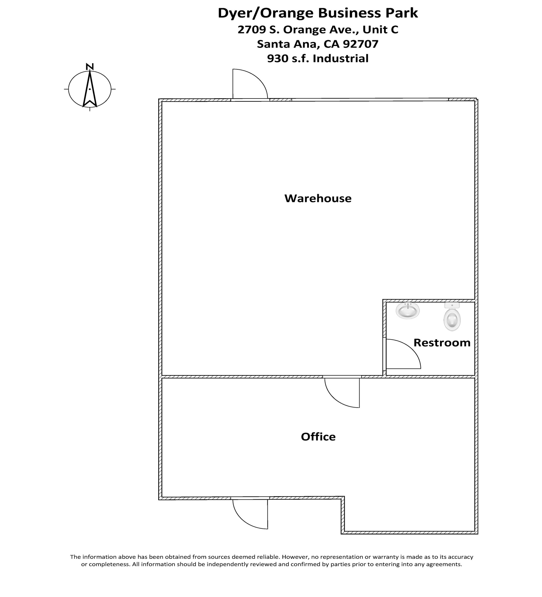 2701 Orange Ave, Santa Ana, CA à louer Plan d’étage– Image 1 sur 4