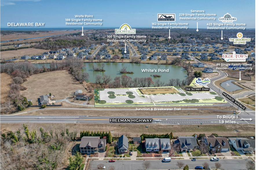 209 Monroe Ave, Lewes, DE à vendre - Aérien – Image 3 sur 6